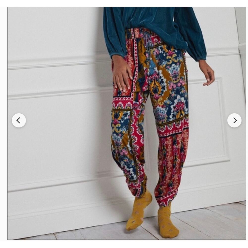 Anthropologie Zadie Velvet Boho Sleep Pants Size XS